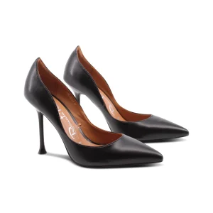 Décolleté nera con tacco a spillo donna