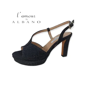 L'AMOUR BY ALBANO SANDALI ELEGANTI CON GLITTER DONNA