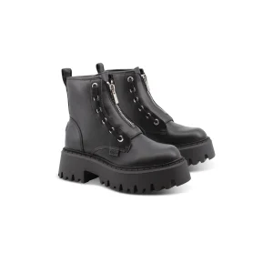 Aspen Front Zip combat boot vegan donna