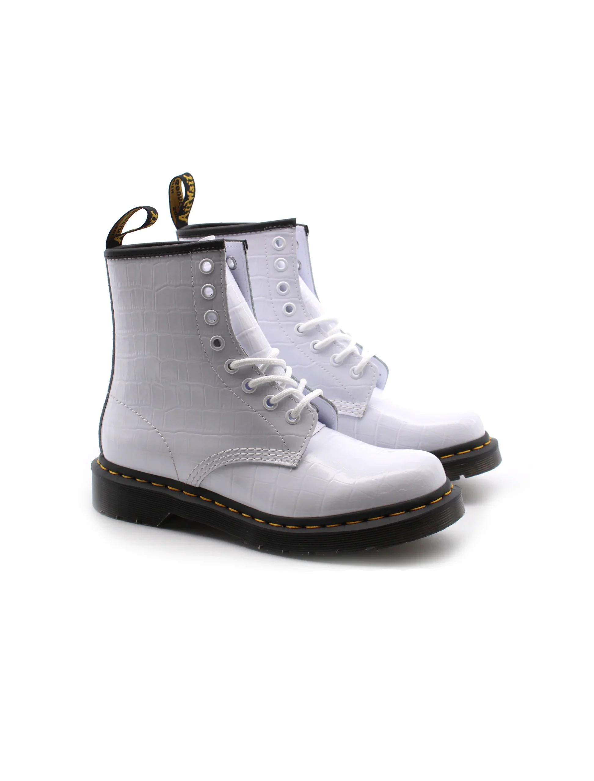 1460 Patent Lamper Croc Emboss donna