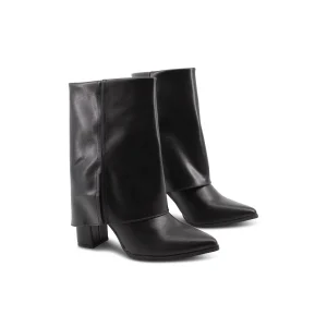 Stivaletto a punta con risvolto donna