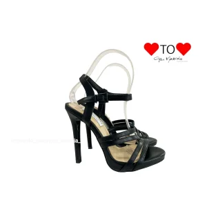 GAI MATTIOLO SANDALI SPILLO DONNA NERO