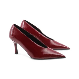 Dรฉcolletรฉ a mandorla in vernice donna