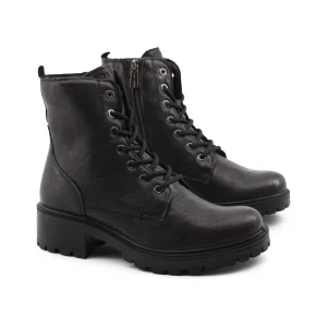 Anfibio nero in pelle da donna