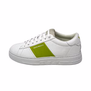 Emporio Armani Sneakers in pelle con dettagli in gomma