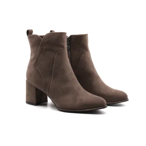 Ankle boot vegan in microfibra con zip