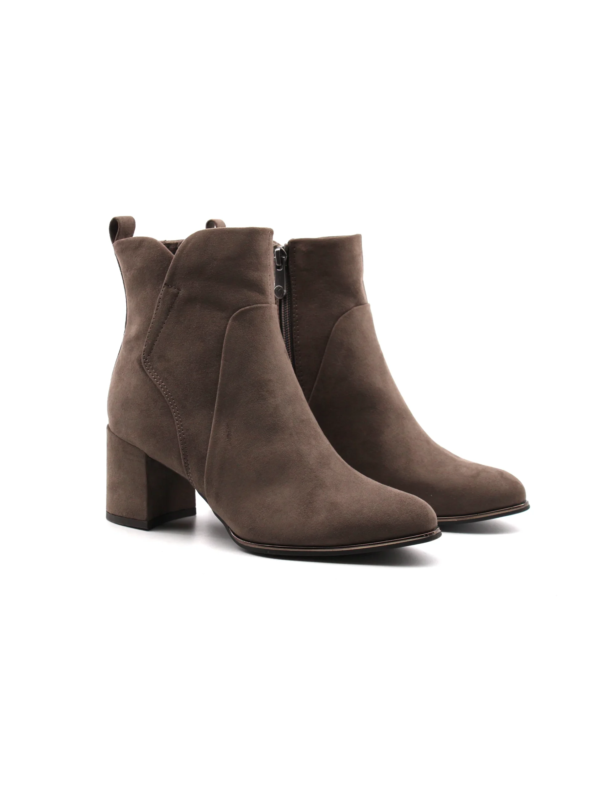 Ankle boot vegan in microfibra con zip