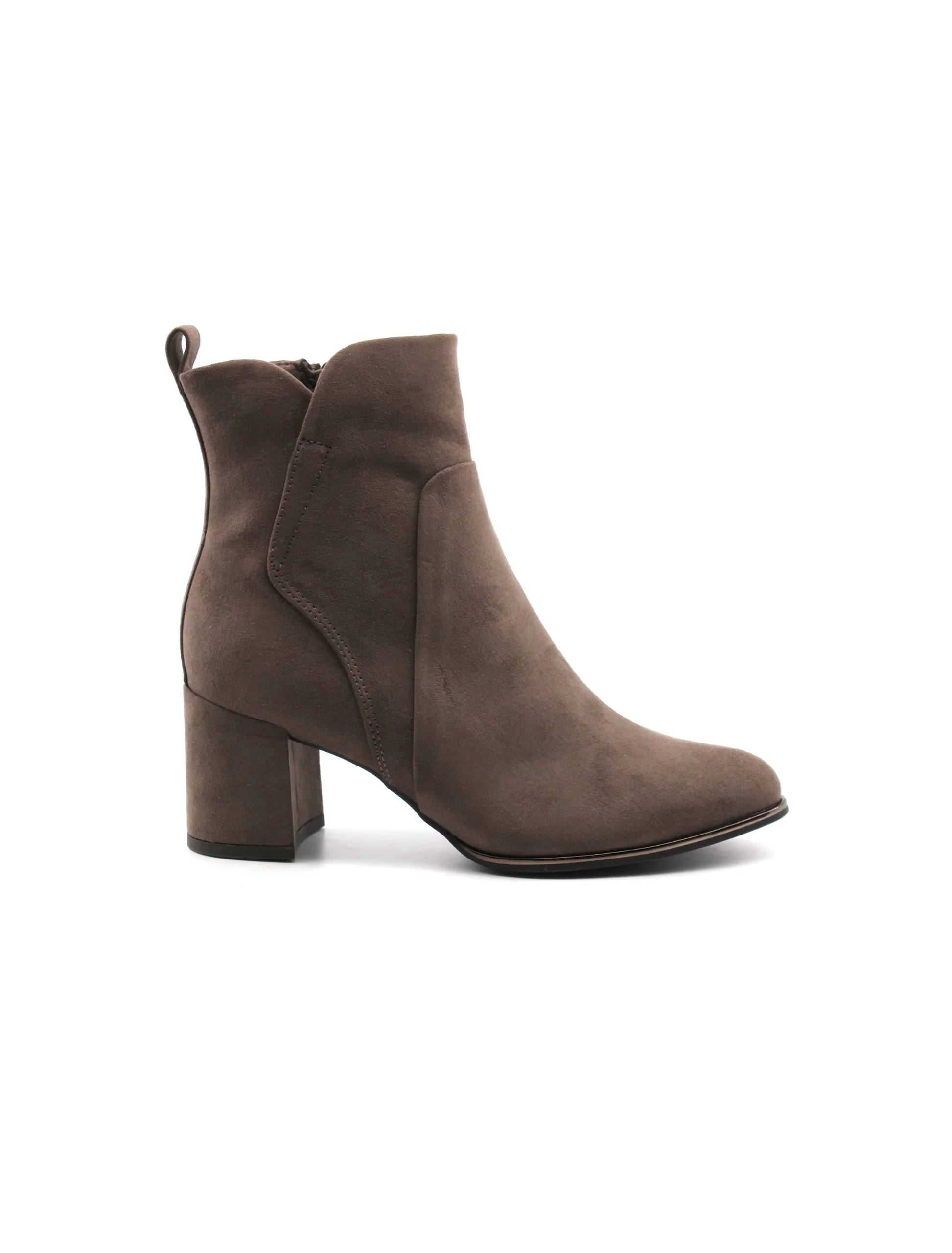 Ankle boot vegan in microfibra con zip - immagine 3