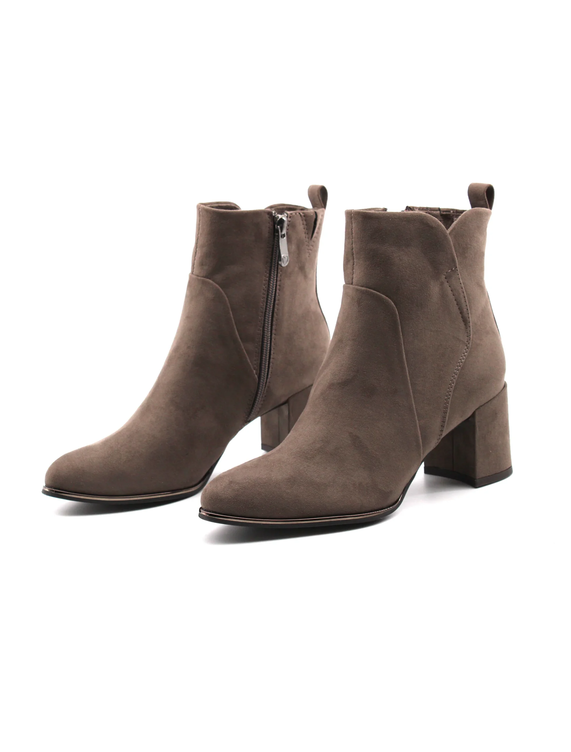 Ankle boot vegan in microfibra con zip - immagine 4