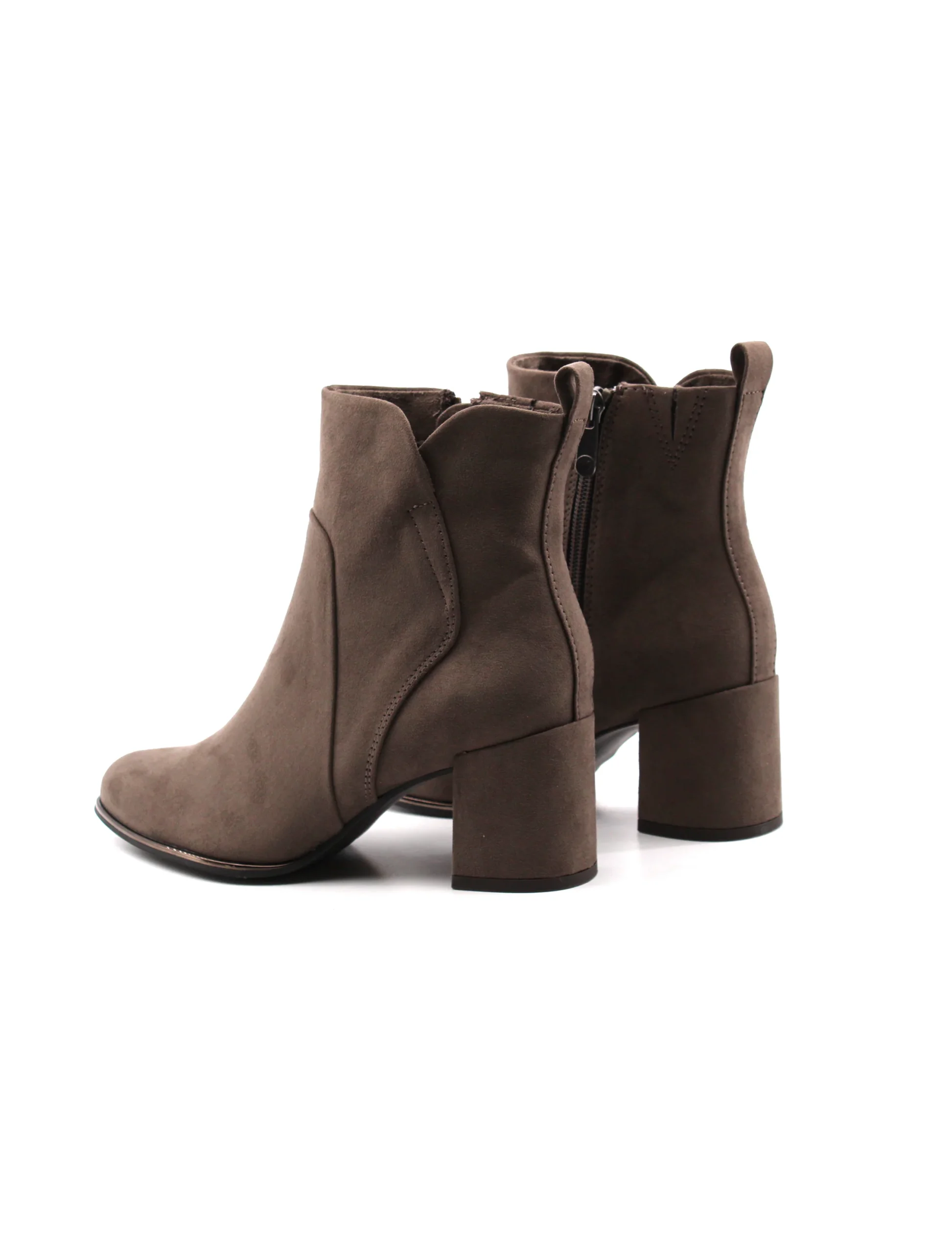 Ankle boot vegan in microfibra con zip - immagine 5