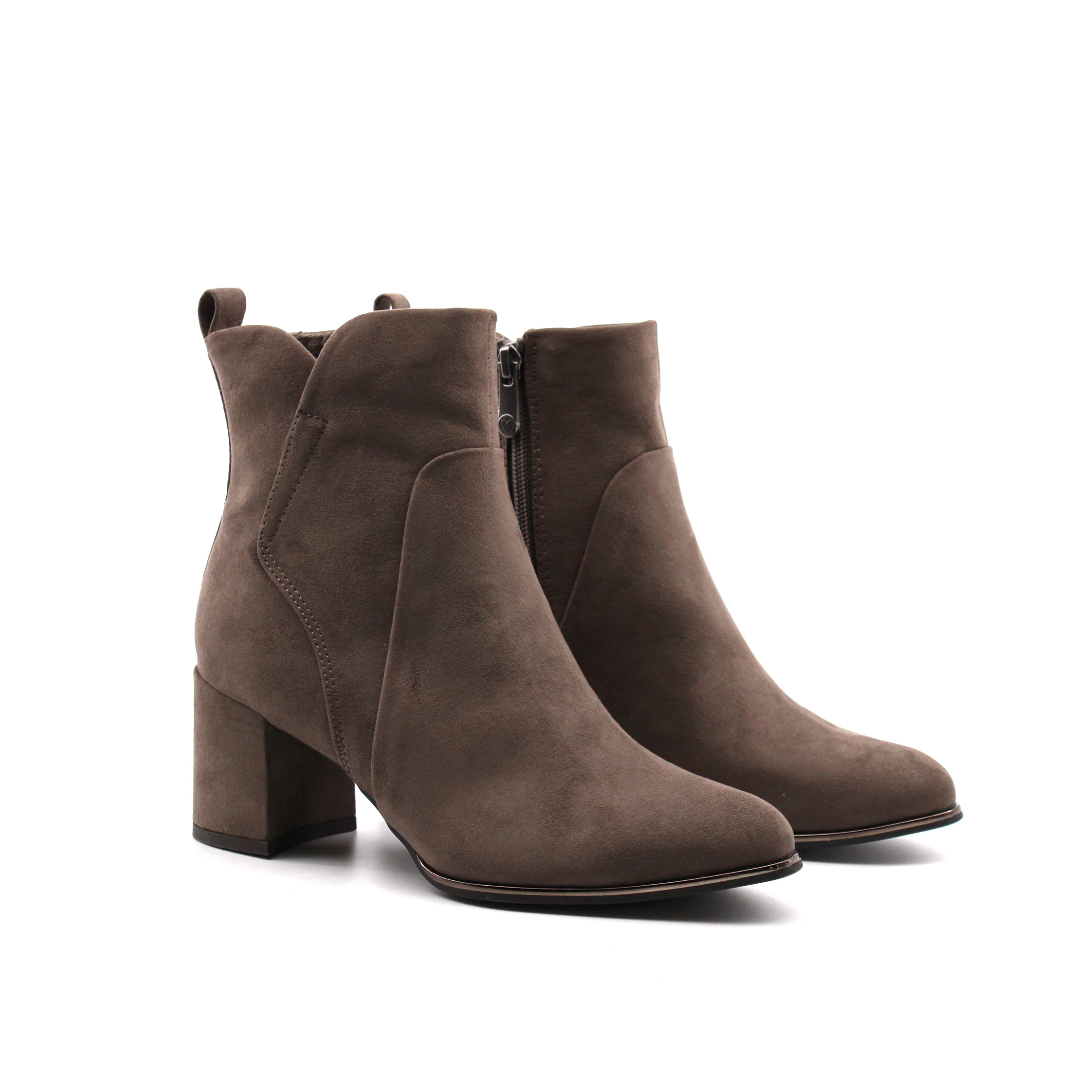 Ankle boot vegan in microfibra con zip - immagine 7