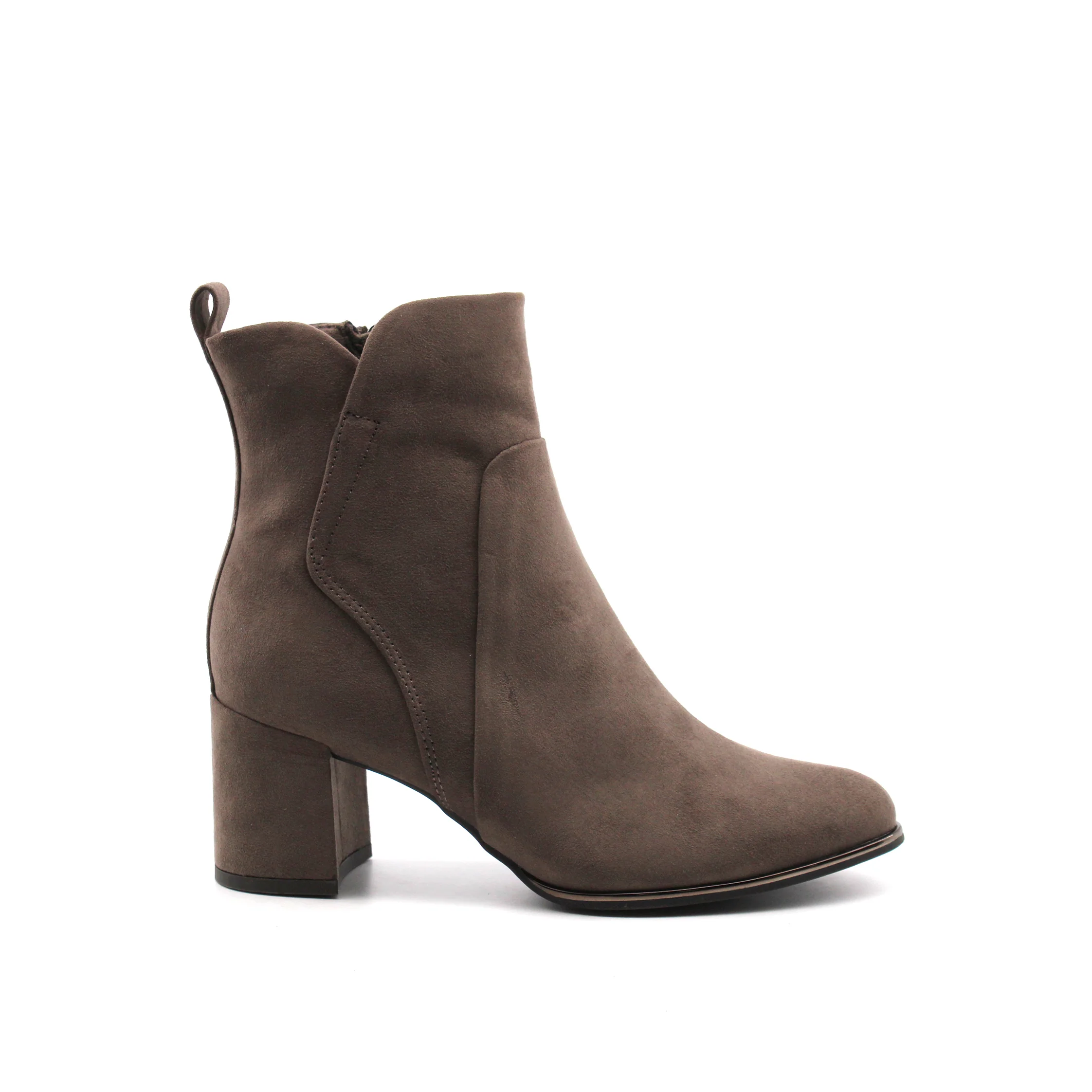 Ankle boot vegan in microfibra con zip - immagine 8