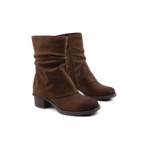 Stivale biker con risvolto da donna