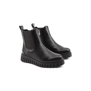 Stivaletto vegan nero con zip da donna