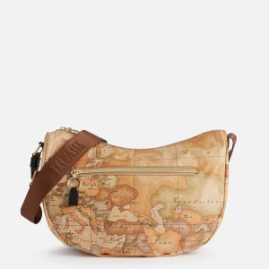 Borsa mezzaluna inserti nero- Alviero Martini 1A Classe