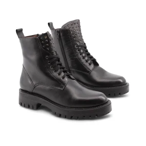 Anfibio nero in pelle da donna