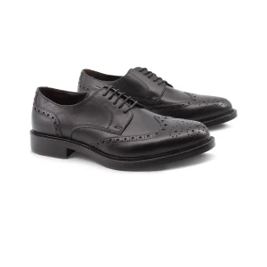 Derby in pelle con dettagli brogue uomo