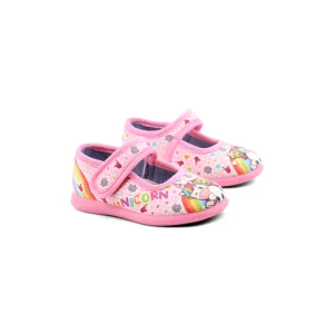 Pantofola primi passi con velcro bimba