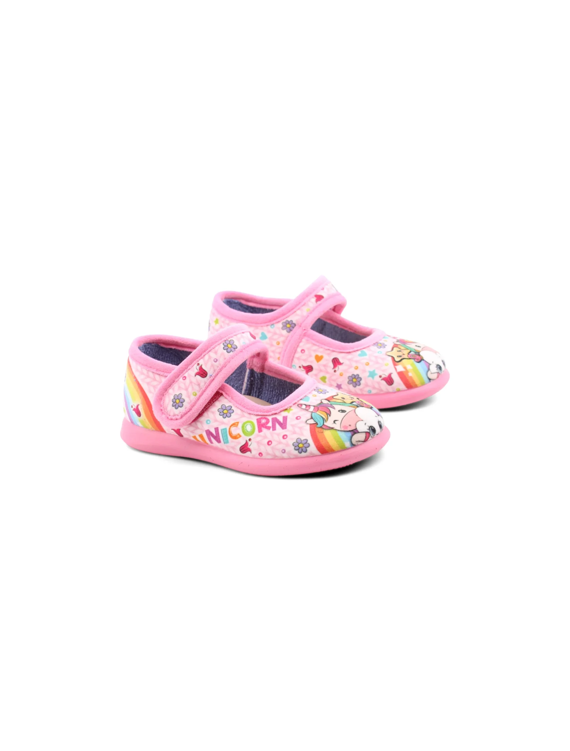 Pantofola primi passi con velcro bimba