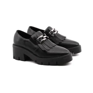 Mocassino donna con frange e morsetto