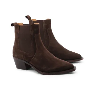 Stivaletto texano scamosciato da donna