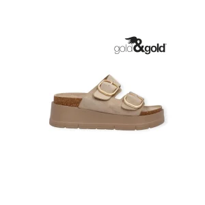 GOLD&GOLD CIABATTE PLATFORM  DONNA