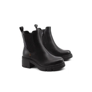 Combat boot nero da donna