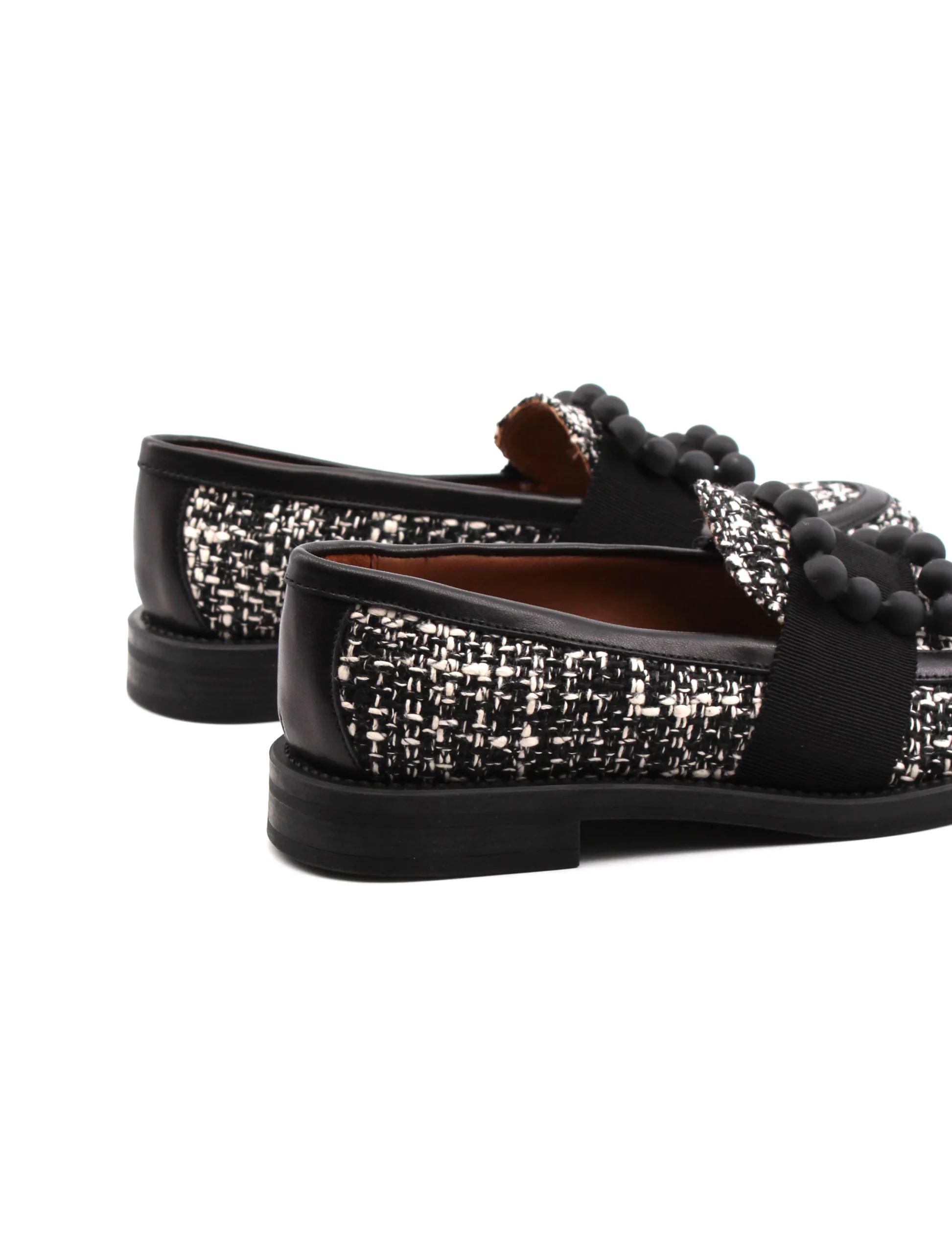 Mocassino donna in tweed con accessorio - immagine 6