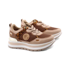 Sneaker platform animalier da donna