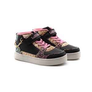 Gioiello sneaker alta con glitter bimba