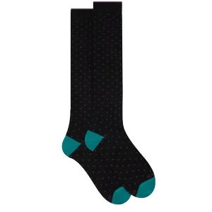 LD1619 calza lunga a pois da donna