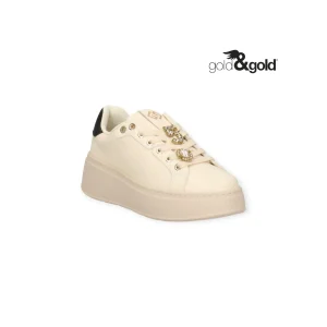 GOLD&GOLD SNEAKERS PELLE BIANCO