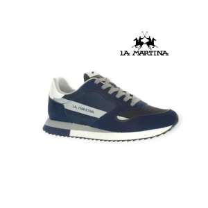 LA MARTINA SNEACKERS LOGO PICCOLO BLU