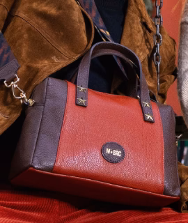 Bauletto in pelle bicolor MBRC