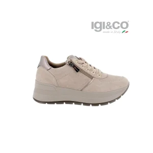 IGI&CO SNEAKERS D.KOLA SCAMOSCIATA VISONE