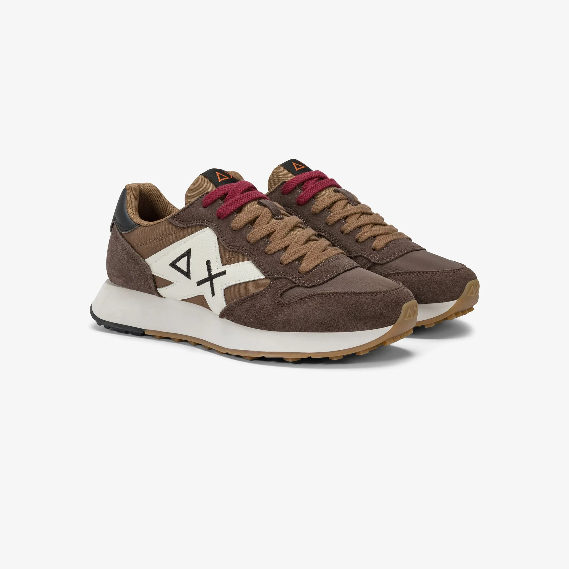 SUN68 SNEAKERS UOMO JAKI BICOLOR MARRONE - immagine 3