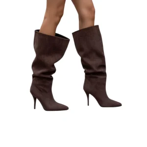 STIVALI LARGHI CAMOSCIO