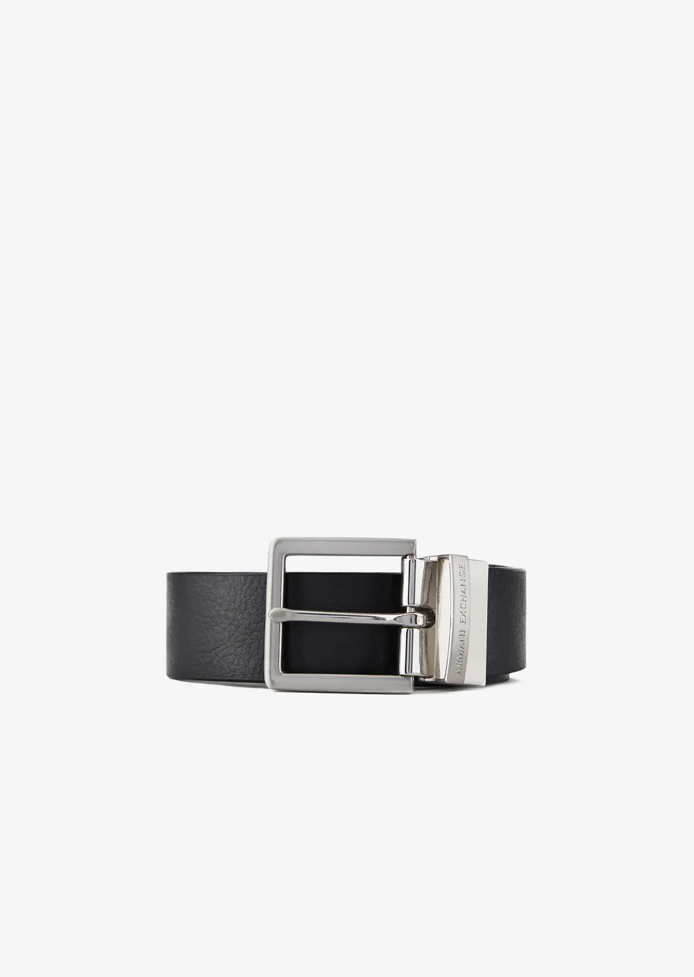 Armani Exchange Cintura in pelle nera e blu - immagine 4