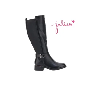 JULIEN STIVALI TACCO BASSO CON DETTAGLIO METALLICO