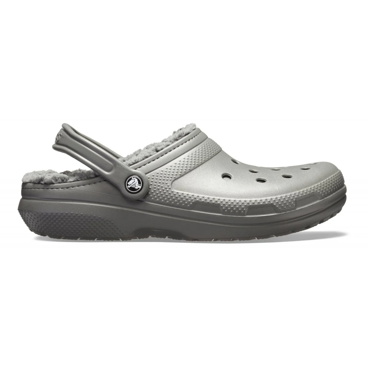CROCS classic lined clog sabot con pelliccetta grigio scuro FW COLLECTION