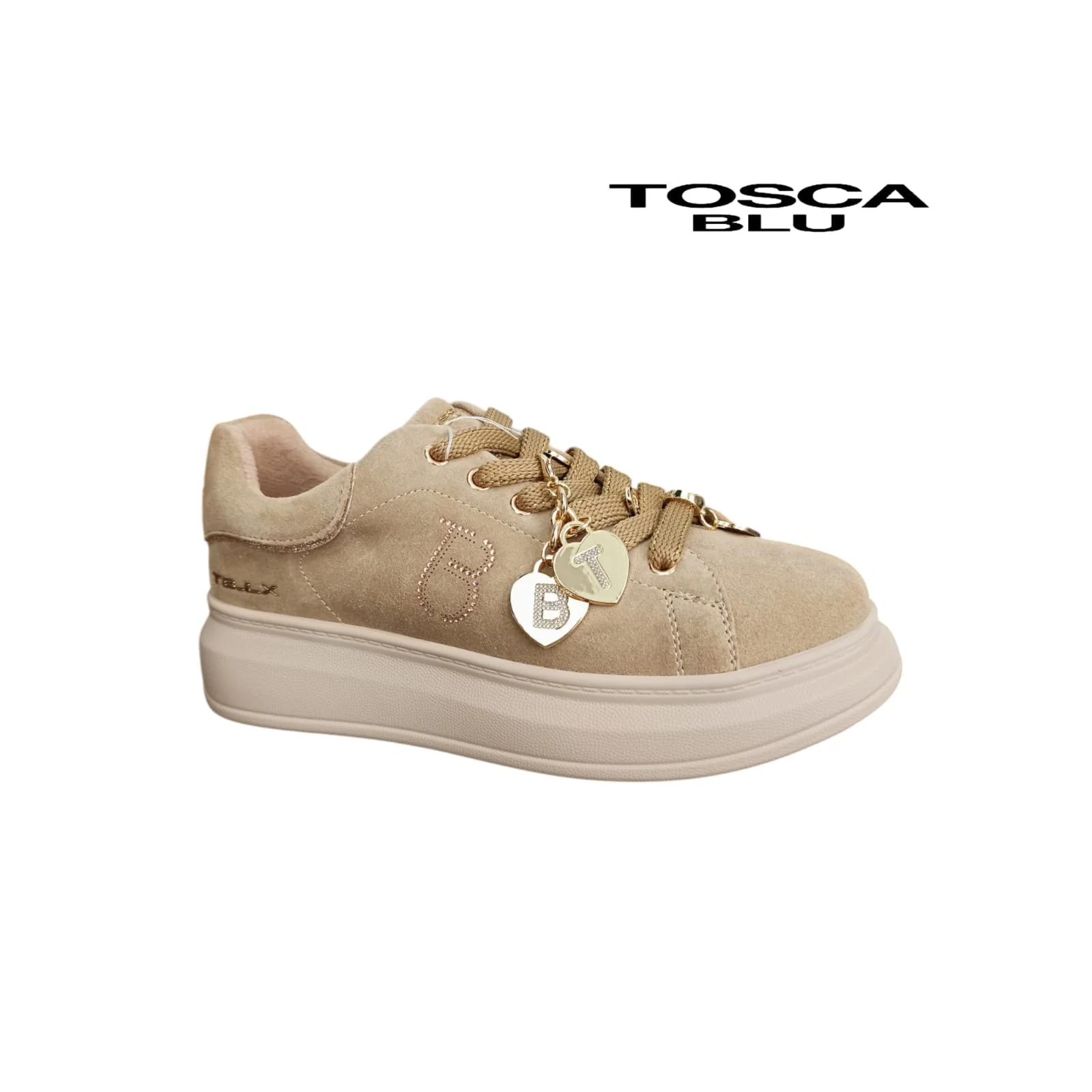 TOSCA BLU SNEAKERS CUORE BEIGE - immagine 2