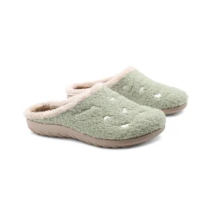 Ciabatta in tessuto con cuori da donna