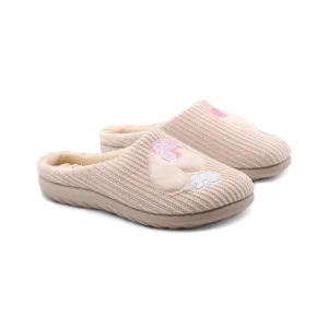 Ciabatta con cuori glitter donna