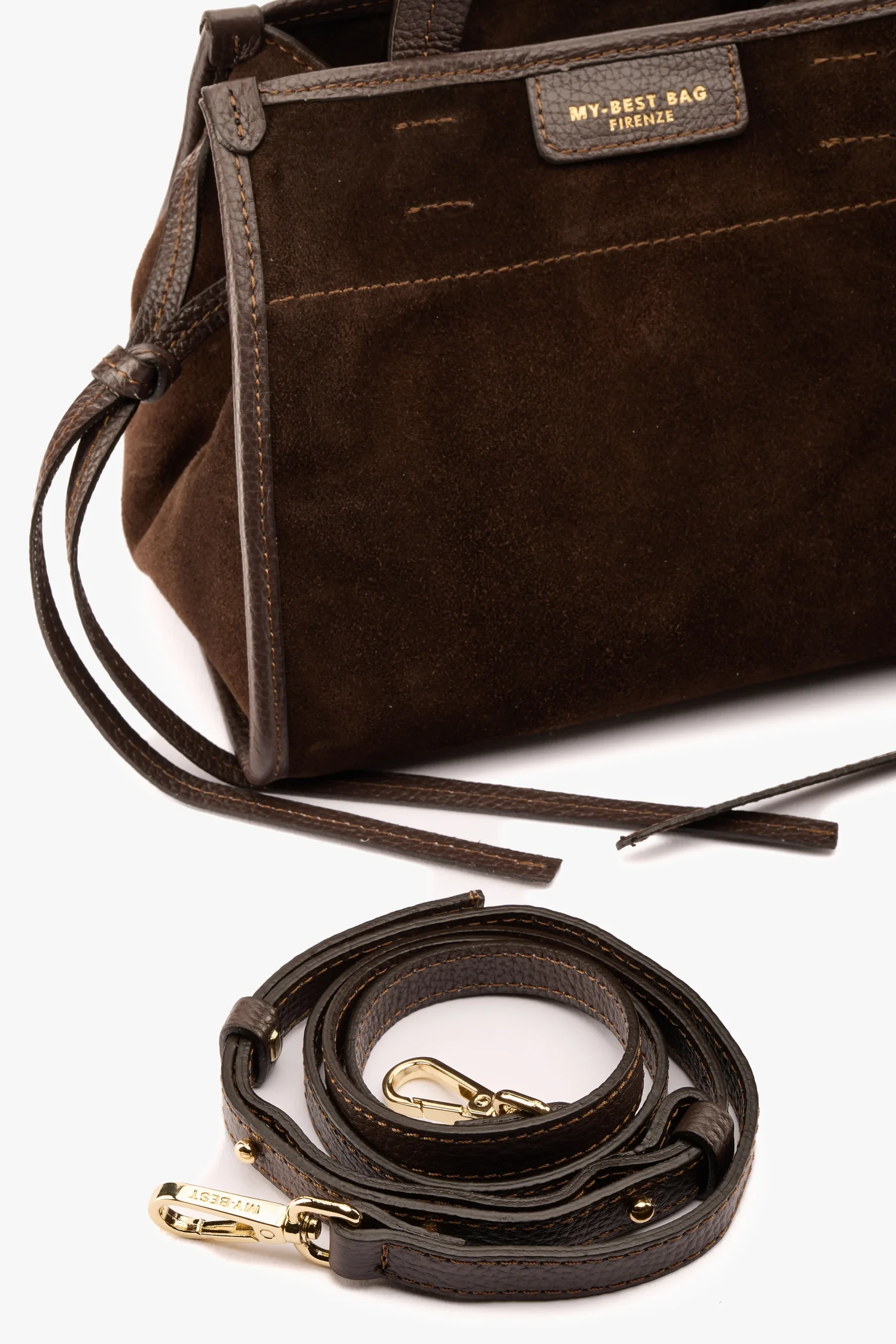 Borsa Diva small suede chocolate - immagine 4