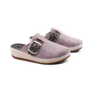 Ciabatta donna in feltro con fibbia