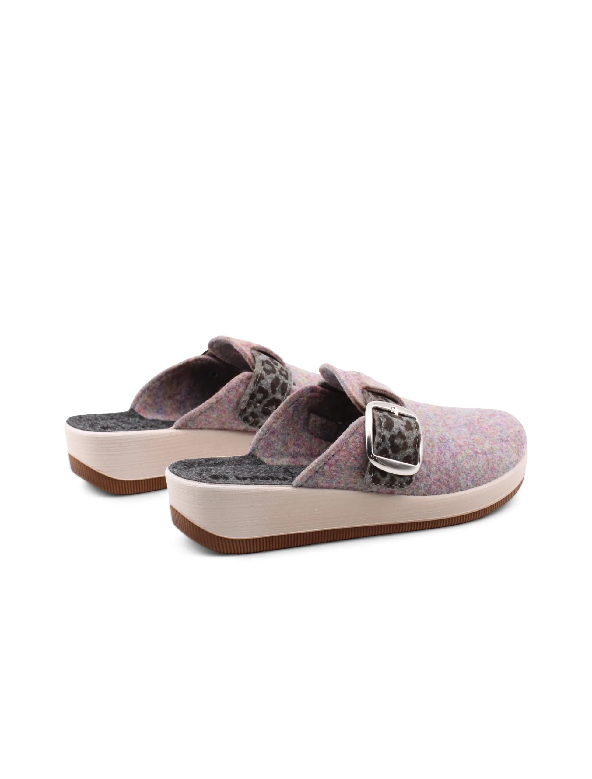 Ciabatta donna in feltro con fibbia - immagine 4