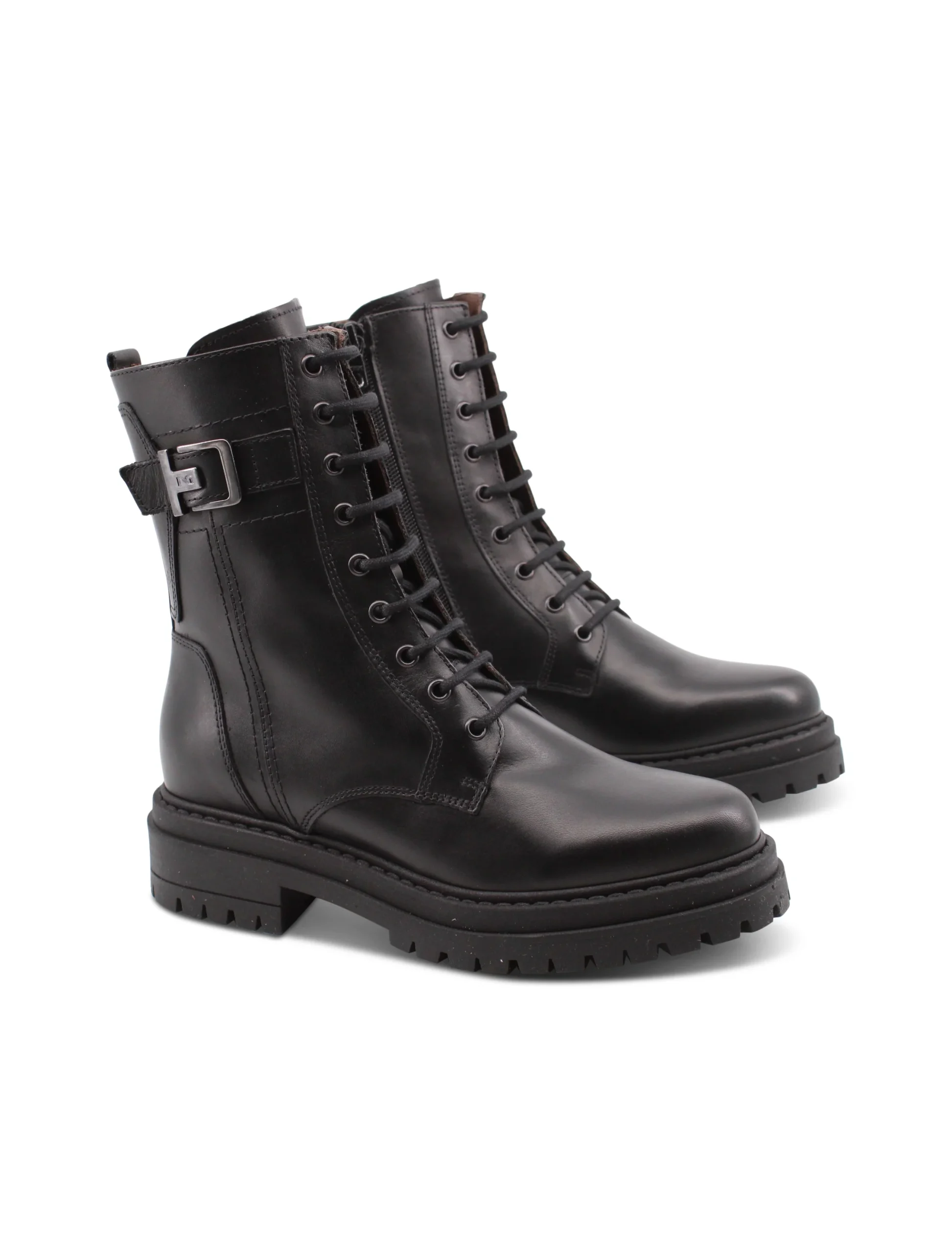 Anfibio nero in pelle con zip da donna - immagine 2