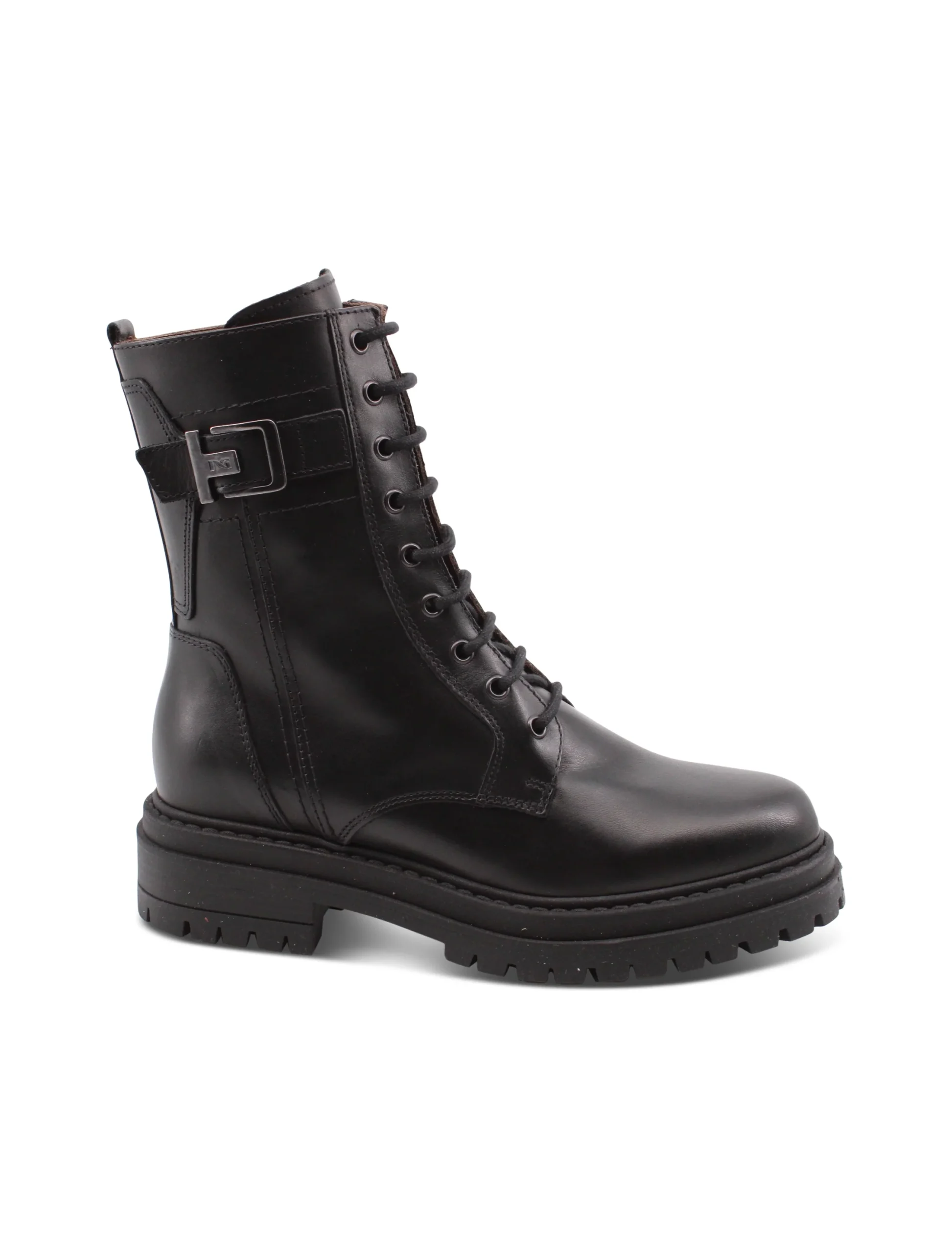 Anfibio nero in pelle con zip da donna - immagine 3