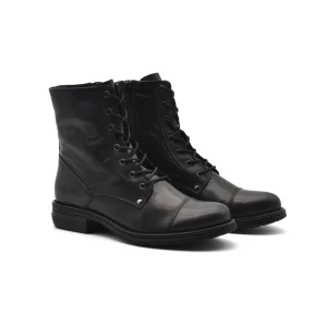 Anfibio nero da donna con zip