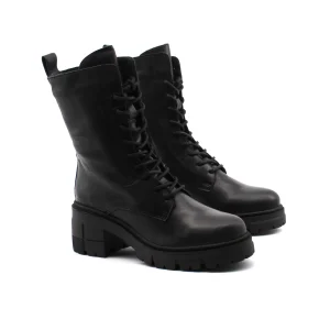 Anfibio nero da donna in vera pelle